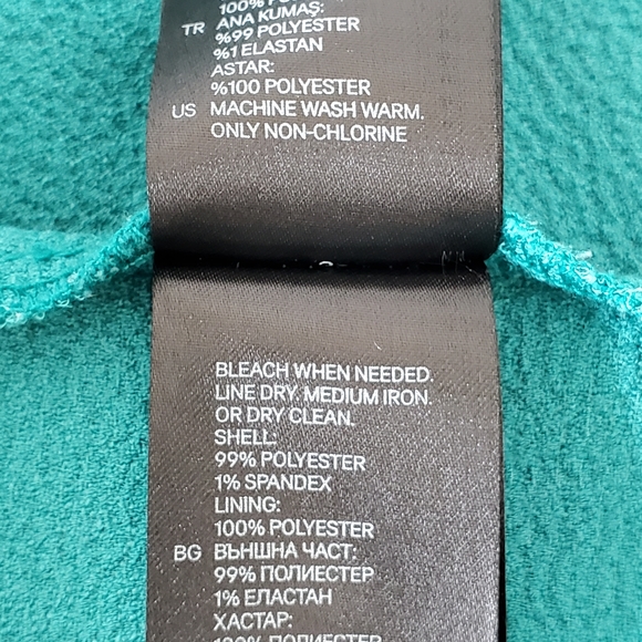 H&M Womens High Neck Bodycon Racerback Dress Size 14 Green - Picture 7 of 10